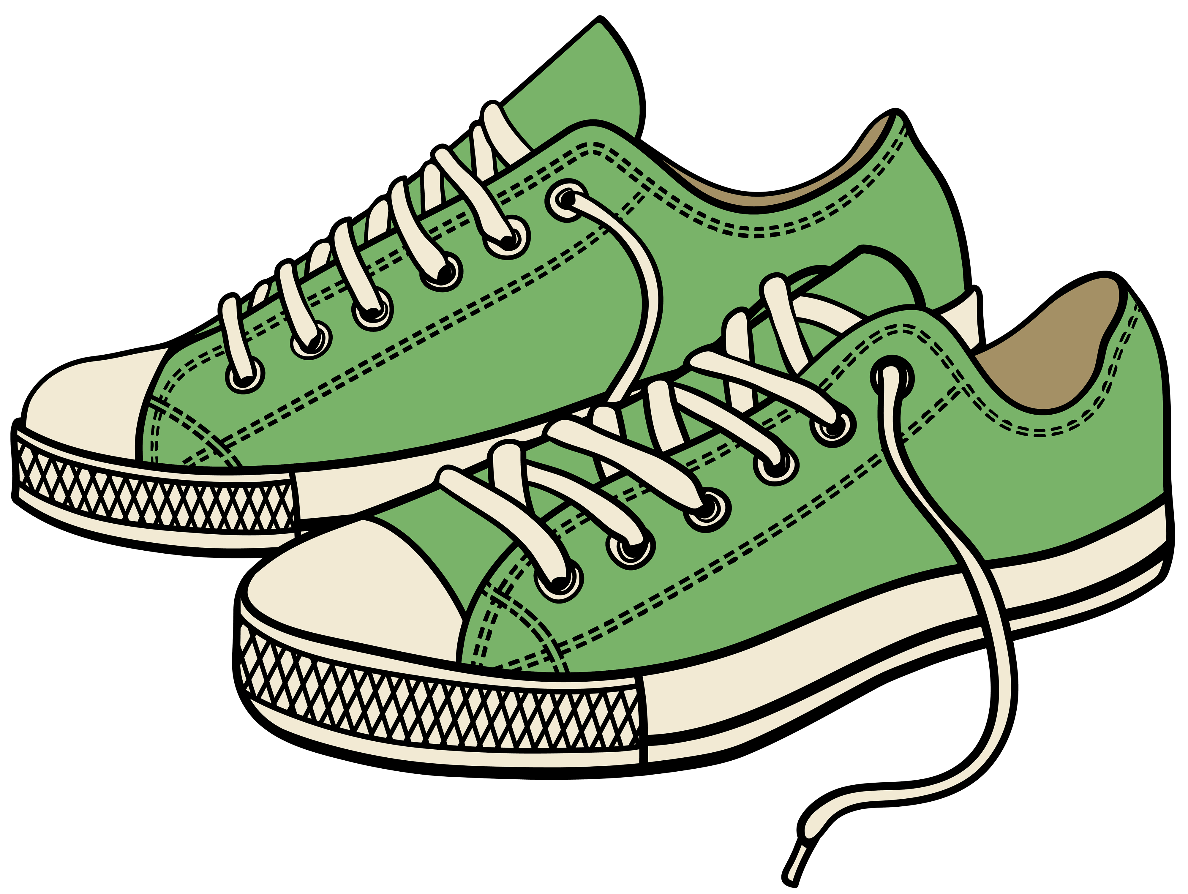 Green Sneakers PNG Clipart.