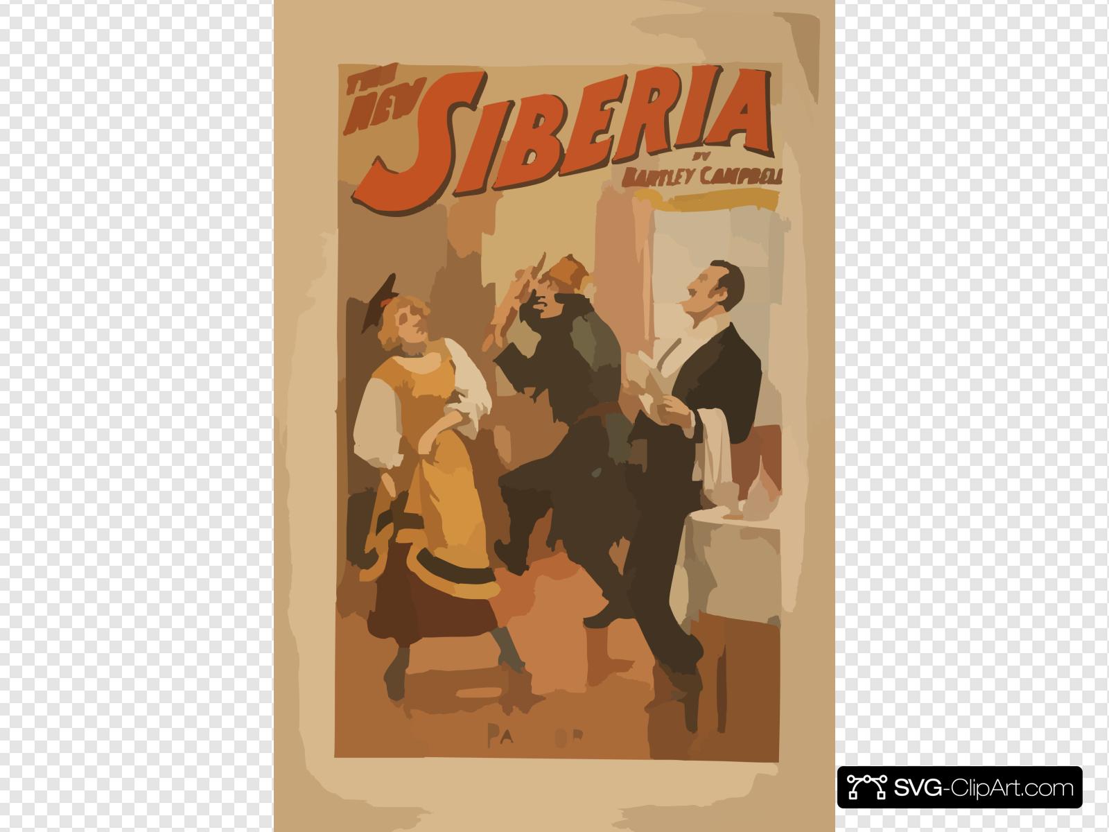 The New Siberia By Bartley Campbell. Clip art, Icon and SVG.