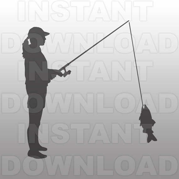 Download clipart silhouette of girl fishing 20 free Cliparts ...