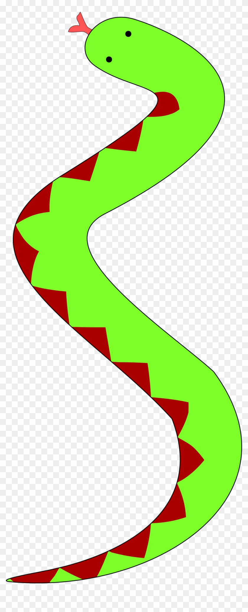 Long Cartoon Snake Clipart.