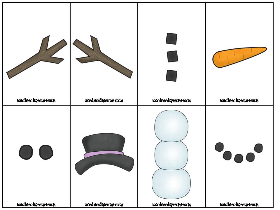 Snowman Parts Printable