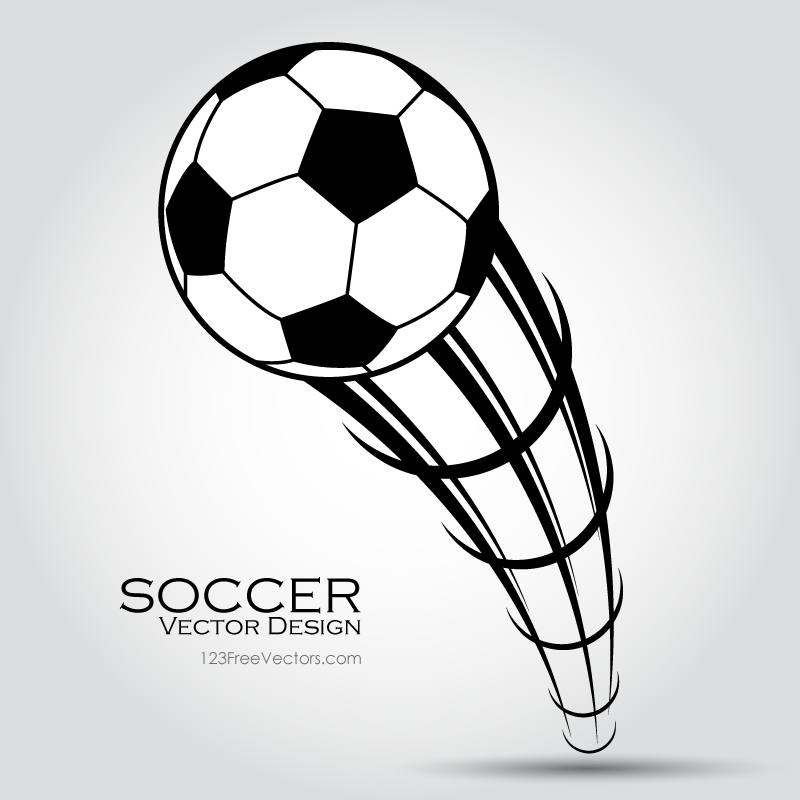 Flying Soccer Ball Clip Art.