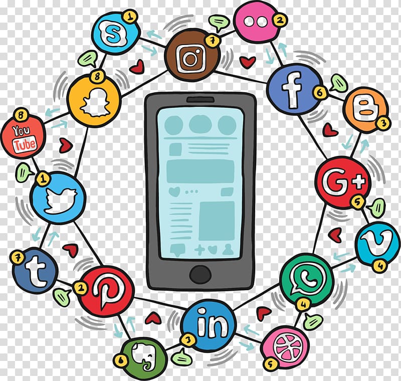Social media Social networking service Icon, Smartphone.