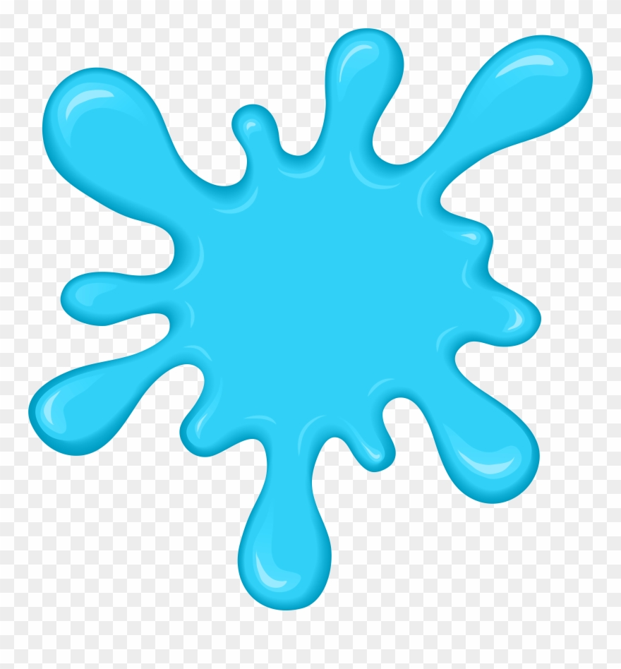 Blue Paint Splatter Clip Art.