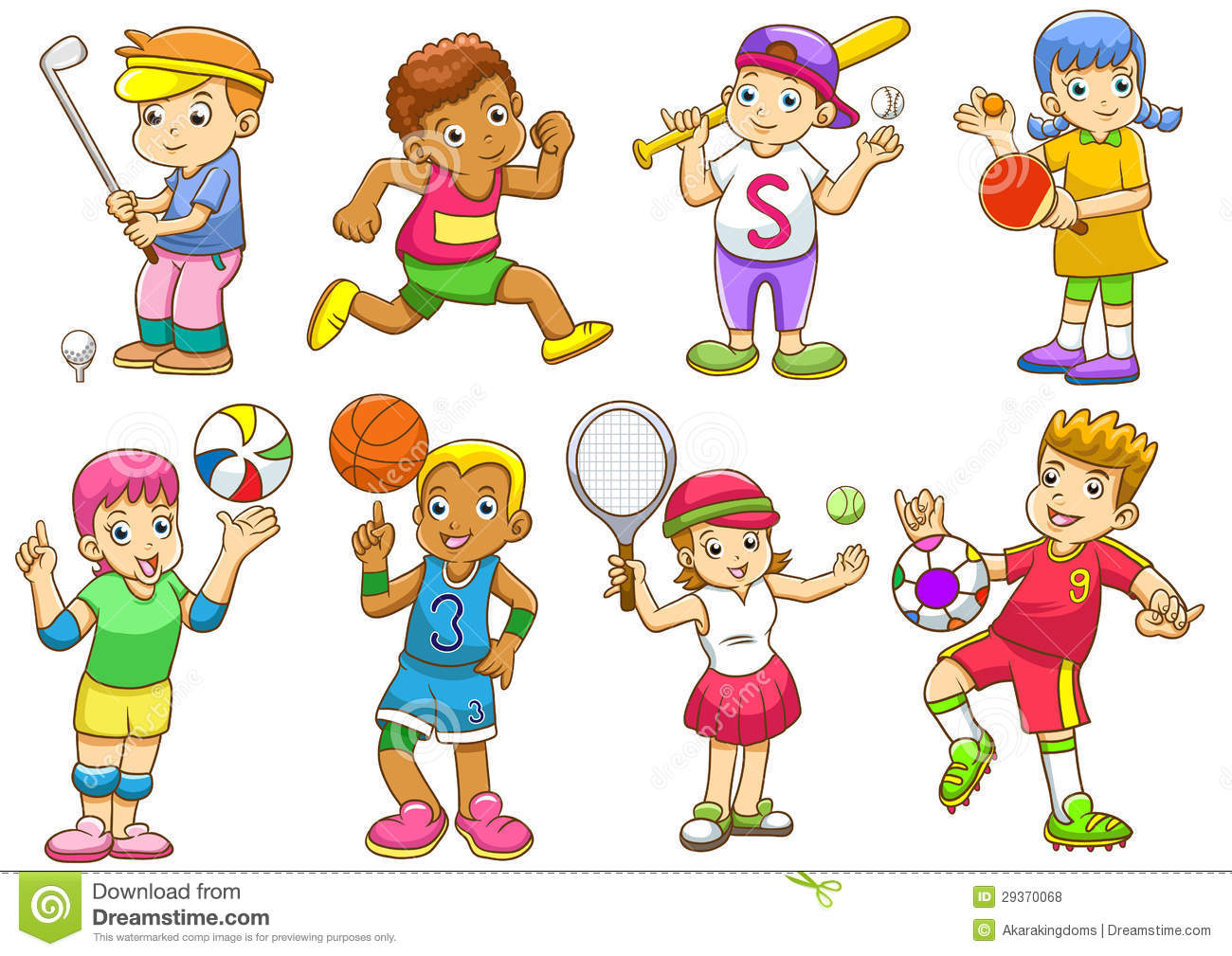 Different Sports Clipart.