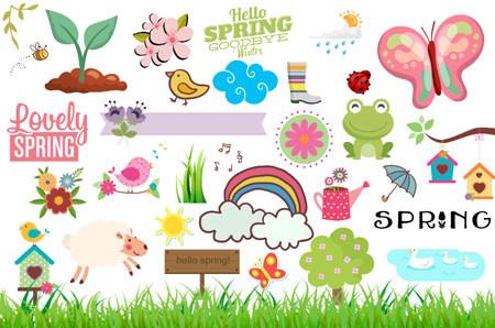 Spring Clipart (100+ pieces).