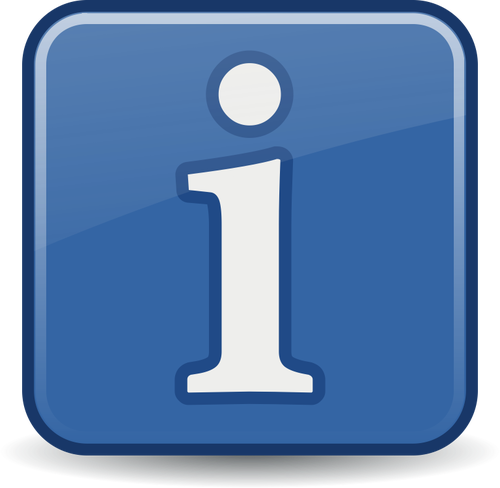 Vector clip art of square information icon.