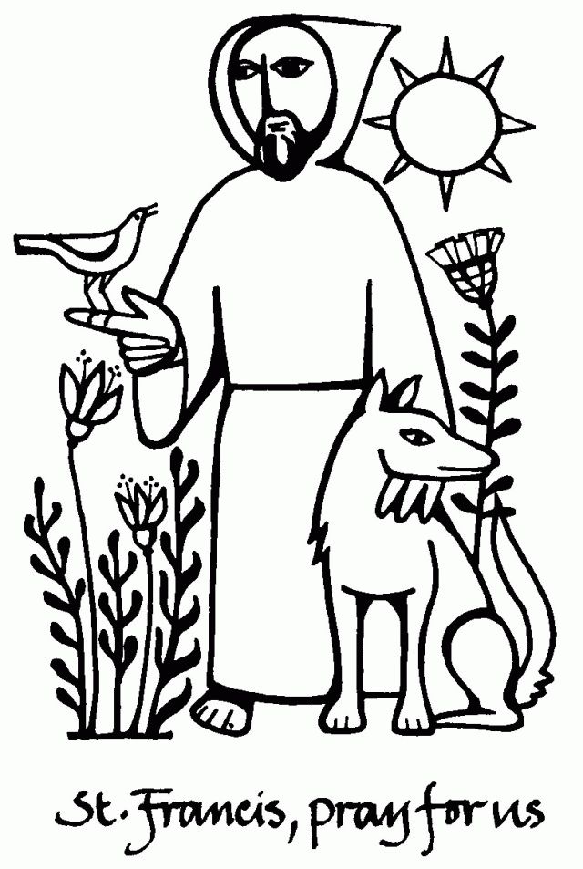 St Francis Of Assisi Coloring Pages Coloring Pages Coloring.
