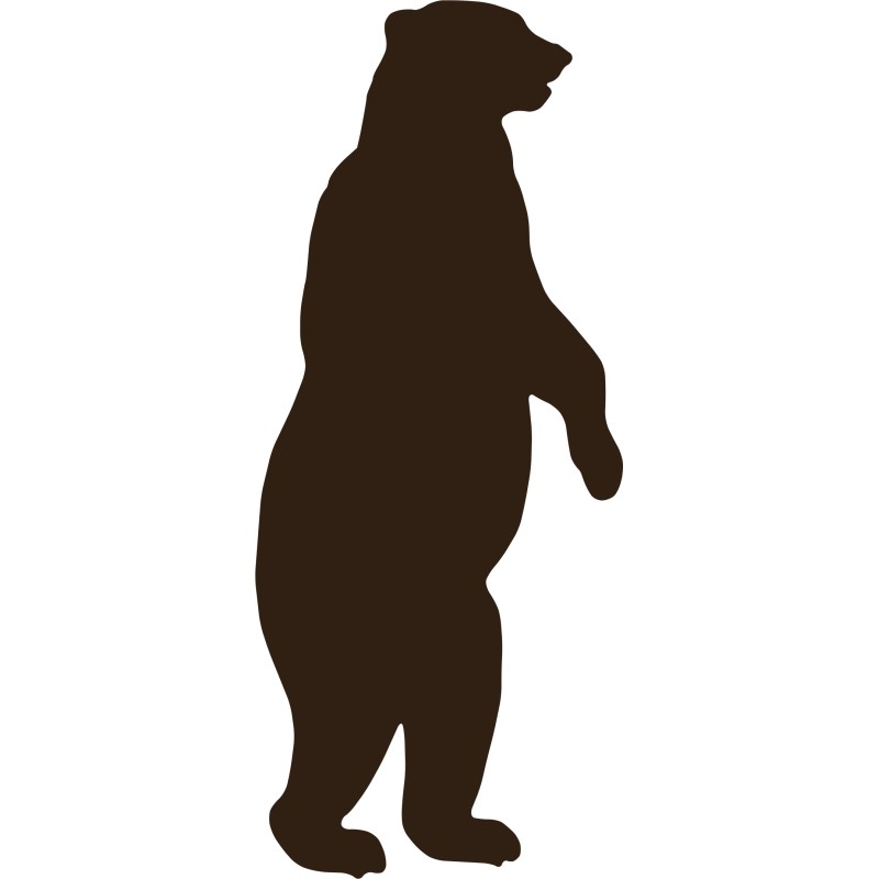 Free Bear Standing Silhouette, Download Free Clip Art, Free.