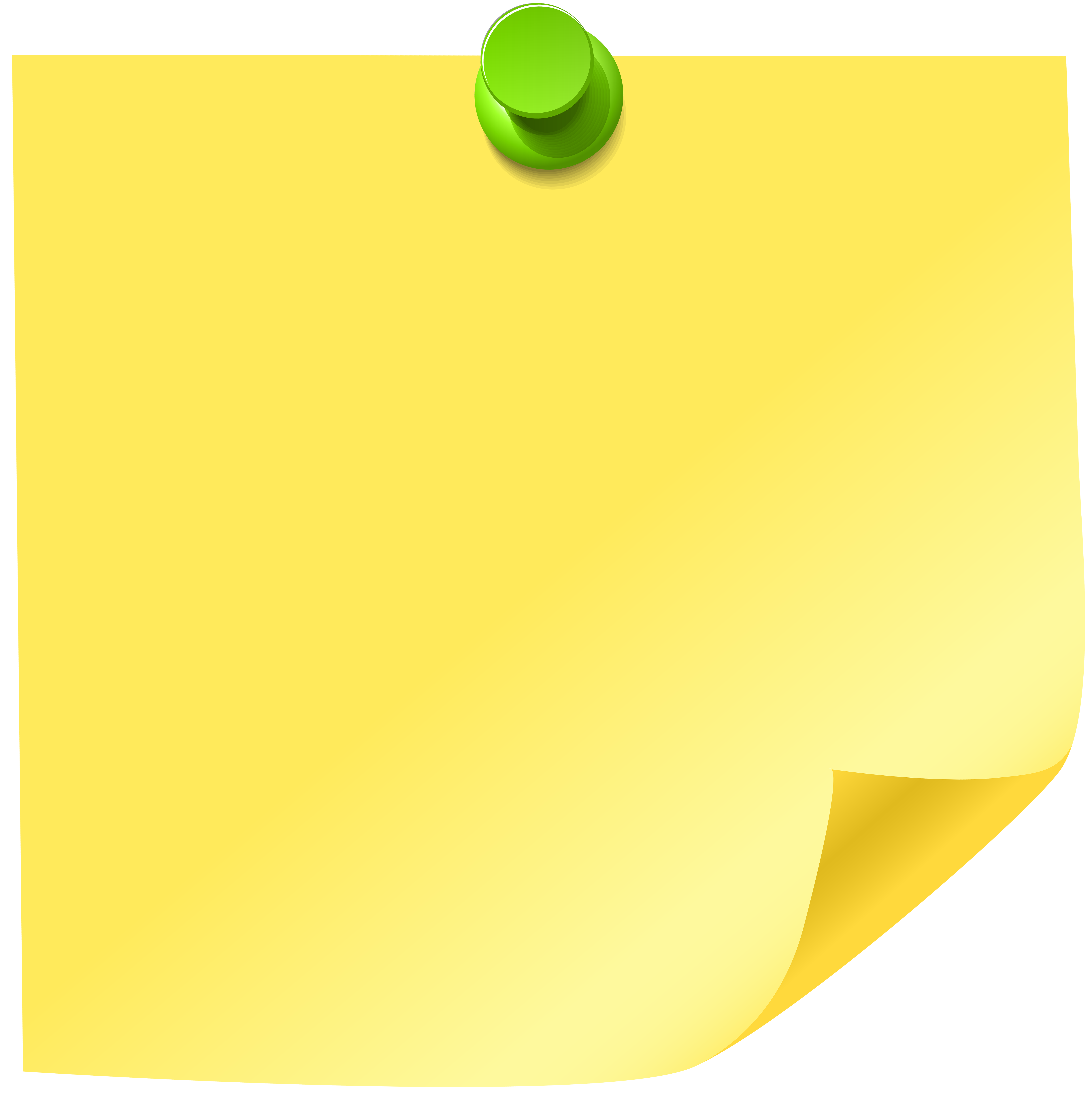 Sticky Note Yellow PNG Clip Art.