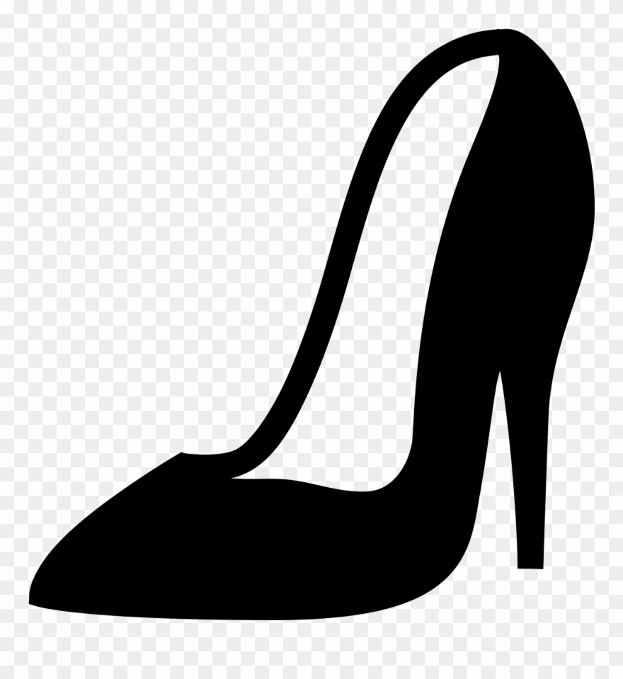 Women Shoe Diagonal View Filled Icon In Iphone Style.