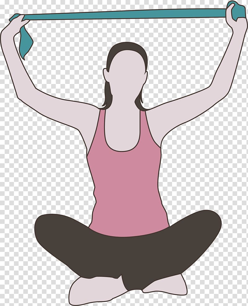 Stretching , Yoga belt stretch transparent background PNG.