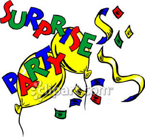 Surprise Birthday Party Clipart.