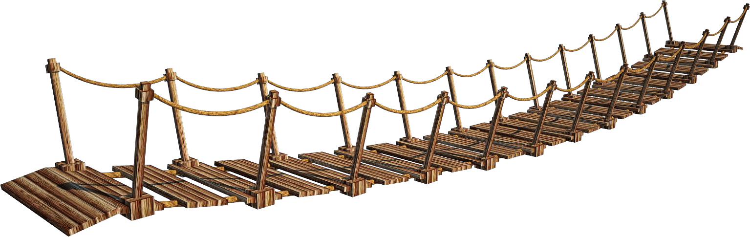 Simple suspension bridge Clip art.