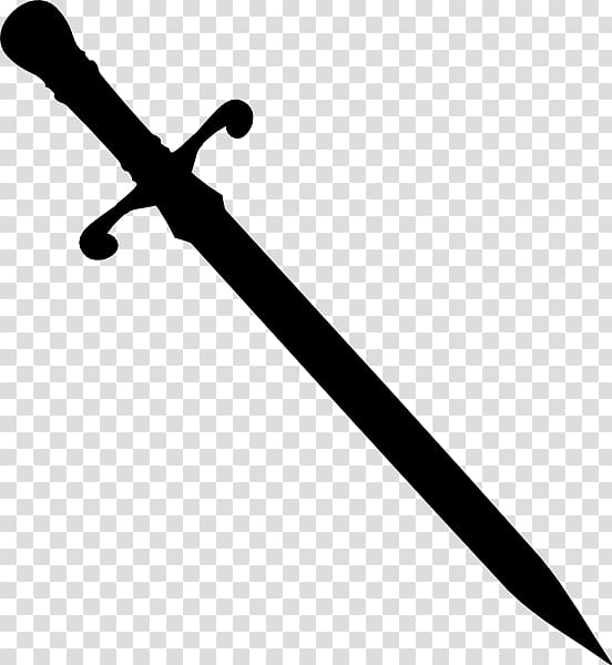 Sword Silhouette , Sword transparent background PNG clipart.