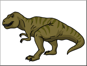 Clip Art: Tyrannosaurus Rex 2 Color I abcteach.com.