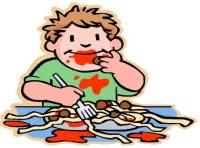 Bad Table Manners Clipart.