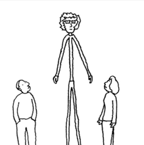 Tall and short person clipart.