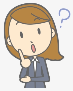 Free Girl Thinking Clip Art with No Background.