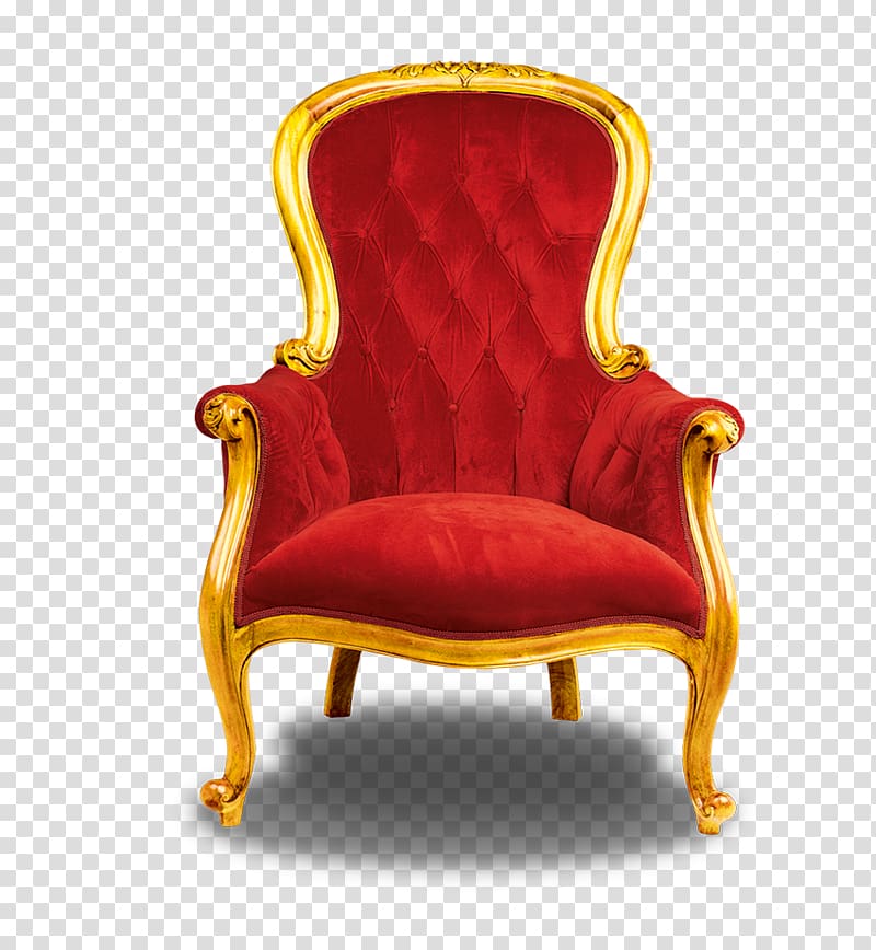 Red fabric padded French chair, Chair Throne, throne.