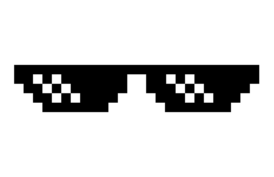 Thug Life Pixel Shades transparent PNG.