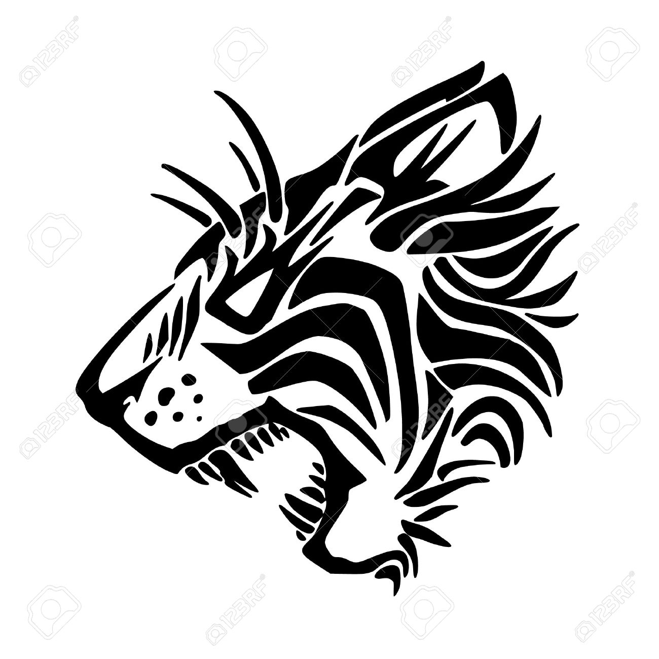 clipart tiger black and white silhouette 20 free Cliparts | Download ...