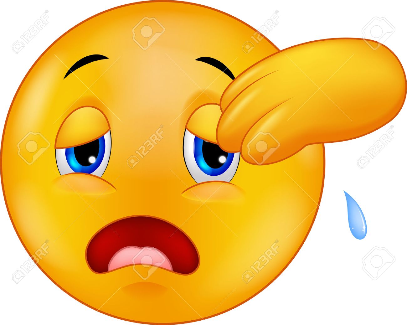 Tired Cartoon Face Free Download Clip Art.