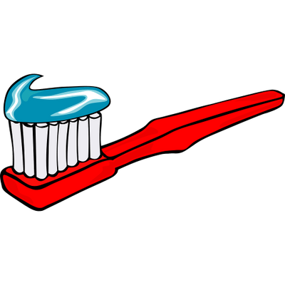 Red Toothbrush Clipart transparent PNG.