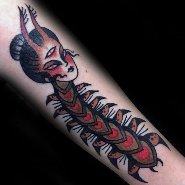 50 Centipede Tattoo Designs For Men.