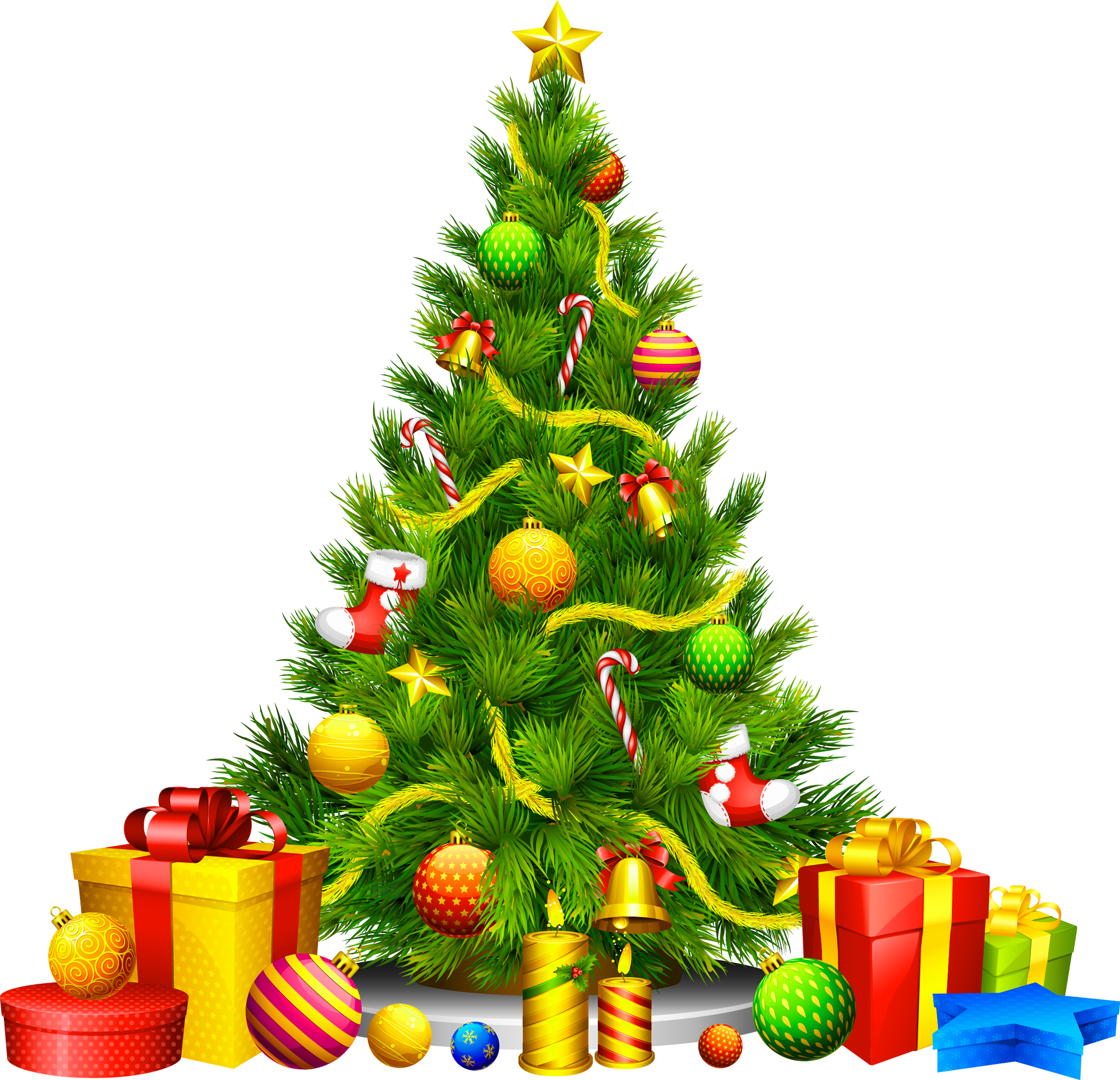 Christmas Tree With Presents Clipart & Christmas Tree With.