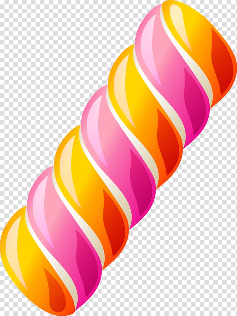 Pink and orange twisted candy illustration, Lollipop.