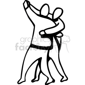 Two people dancing clipart. Royalty.