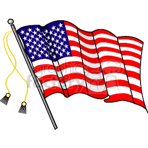 United States of America flag clipart. Royalty.