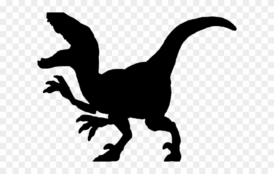 Velociraptor Clipart Dinosaur Silhouette.