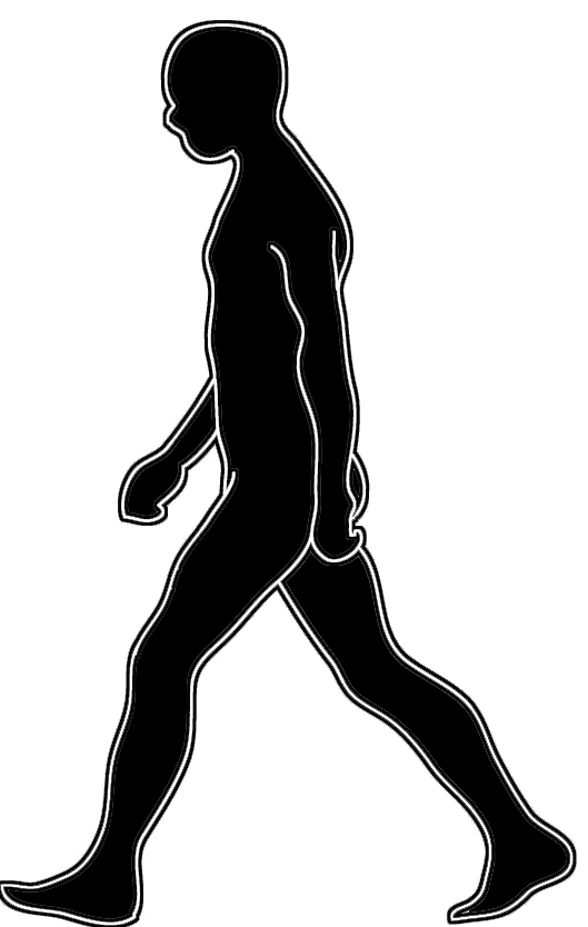 Walking Person Clipart Black And White.