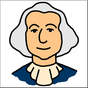 Clip Art: Cartoon Faces: George Washington Color I abcteach.