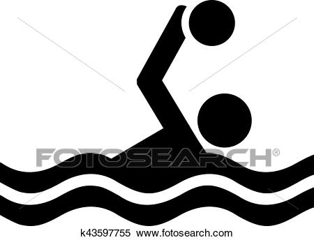 Water polo pictogram Clipart.