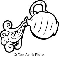 Water Pouring Out Of Vase Clipart.