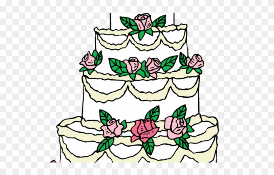 Wedding Cake Clipart Drawing.