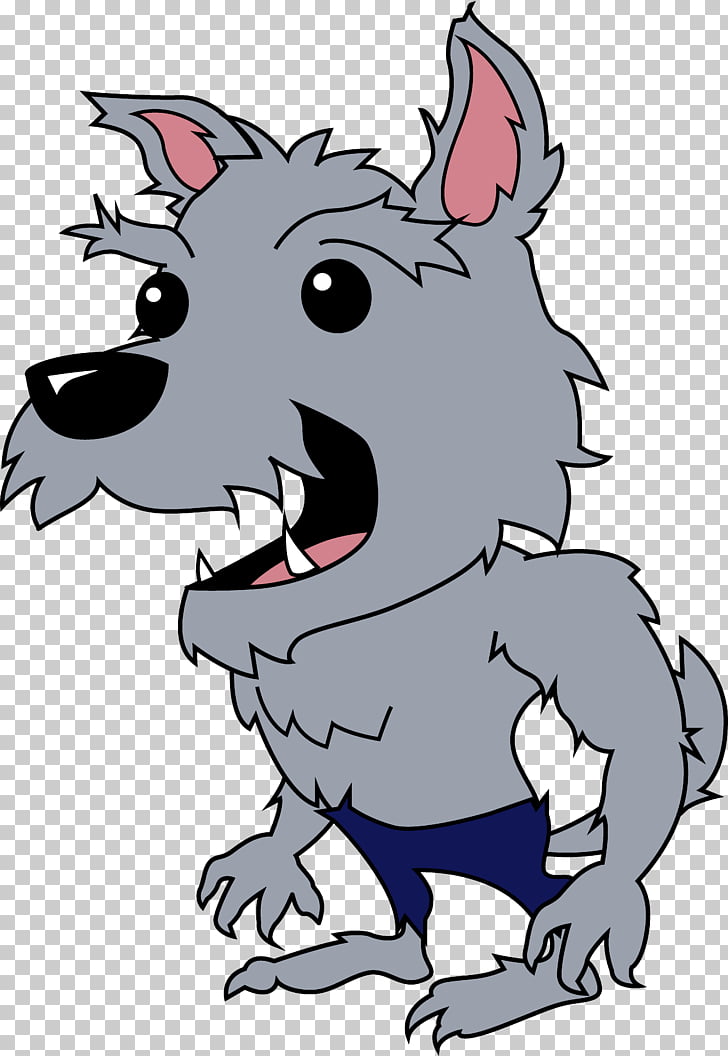 Big Bad Wolf Gray wolf Werewolf , Cartoon Werewolves PNG.