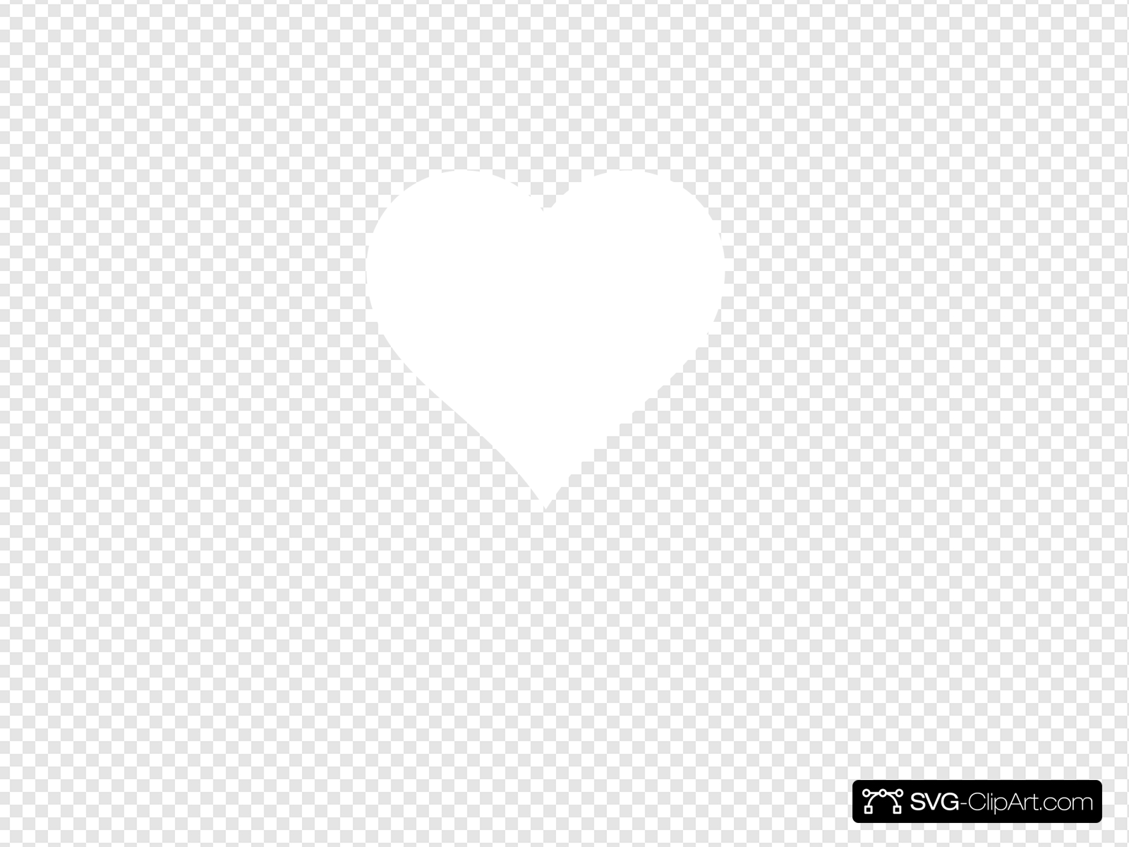 White Heart Clip art, Icon and SVG.