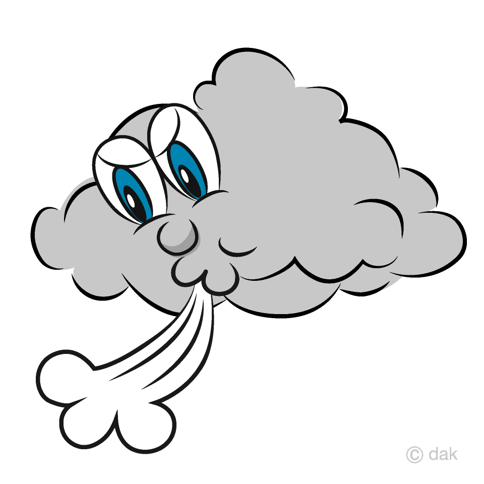 Free Windstorm Cloud Cartoon Image｜Illustoon.