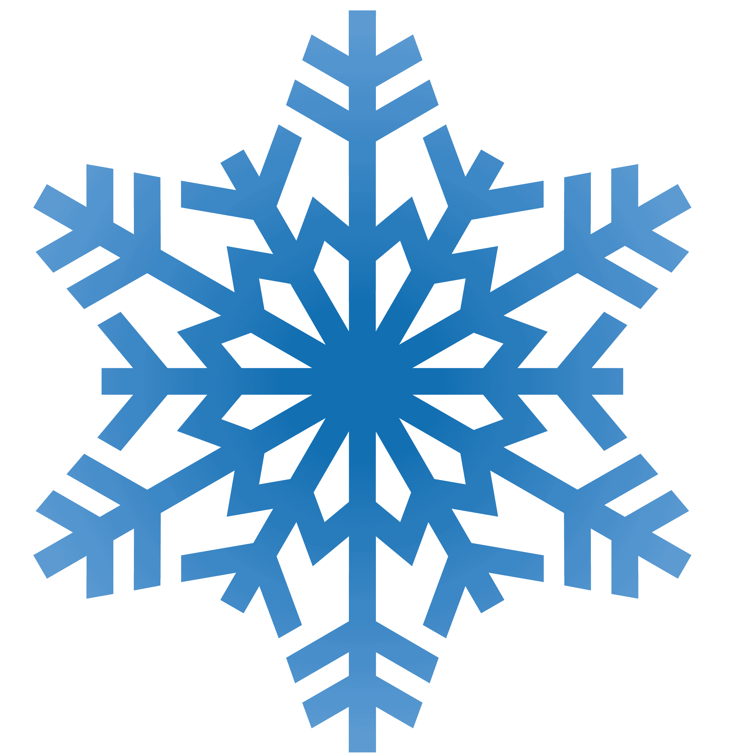 Snowflake Outline With Clipart Simple Snowflakes Scene Outline.