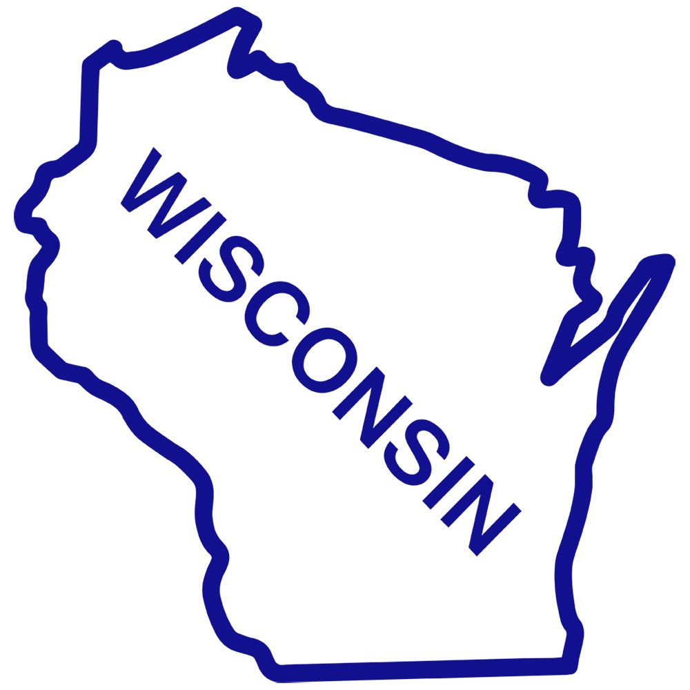 Wisconsin State Outline Clip Art.