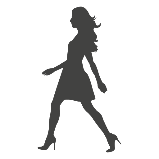 Walking Silhouette Woman.