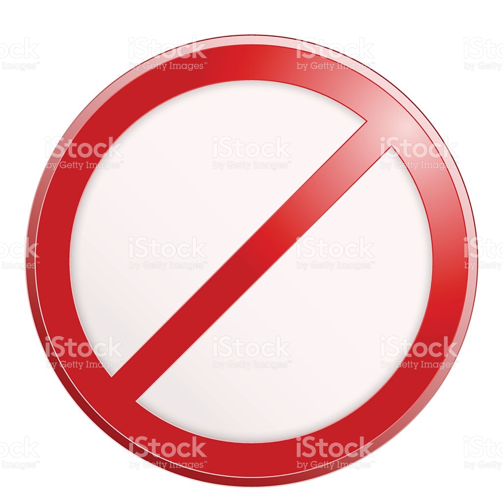 Stop Sign No Sign Template Vector Illustration stock vector art.