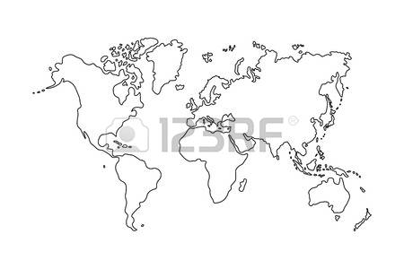 Clipart World Map Outline 14 