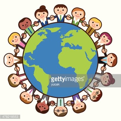 Business people around the world Clipart Image.