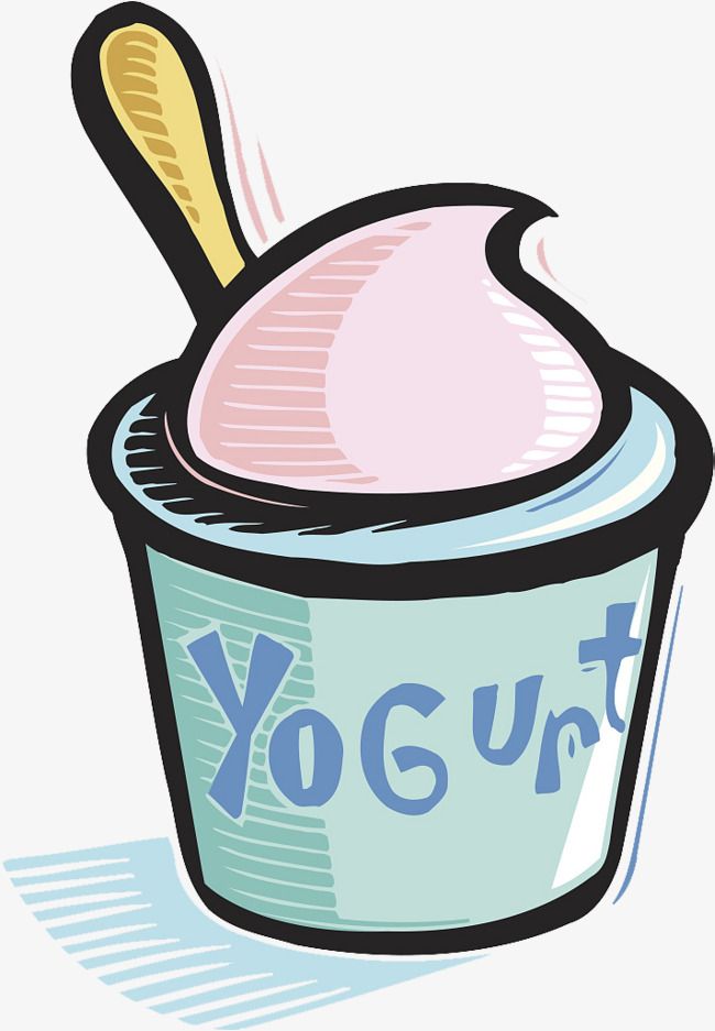 A Cup Of Yogurt, Cup Clipart, Spoon, Yogurt Vector PNG.