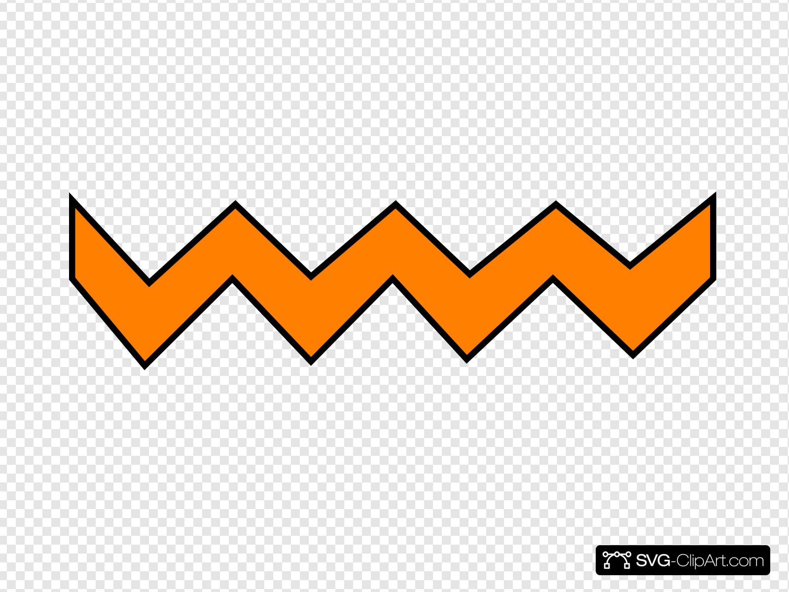 Orange Zig Zag Clip art, Icon and SVG.